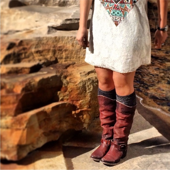 Freebird by Steven Philly knee high riding boot in rust color - Picture 7 of 10